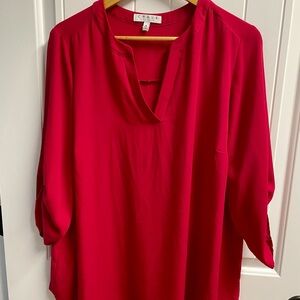 Chaus New York Women's Red Blouse